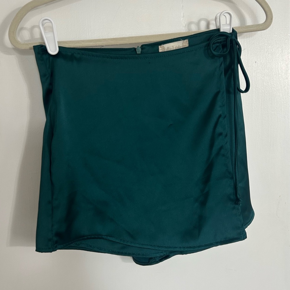 Altar'd State Emerald Green Mini Skort